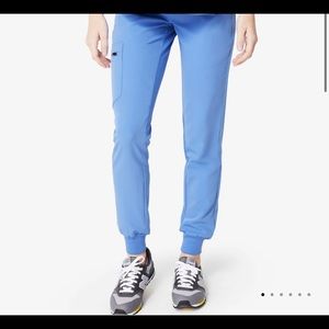 Figs Womens Zamora Joggers! Ceil Blue, Petite Small